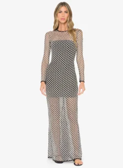 Hot - Gia Dress - Black/Champagne Midi | Midi Dresses