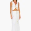 Clearance - Havana Maxi Skirt - White Long Skirts