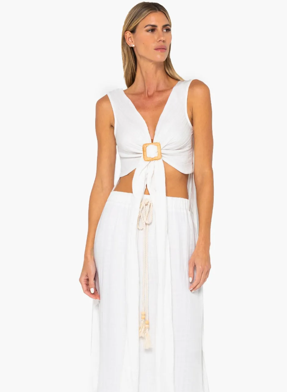 Clearance - Havana Maxi Skirt - White Long Skirts