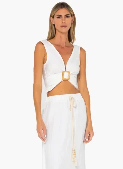 Clearance - Havana Maxi Skirt - White Long Skirts