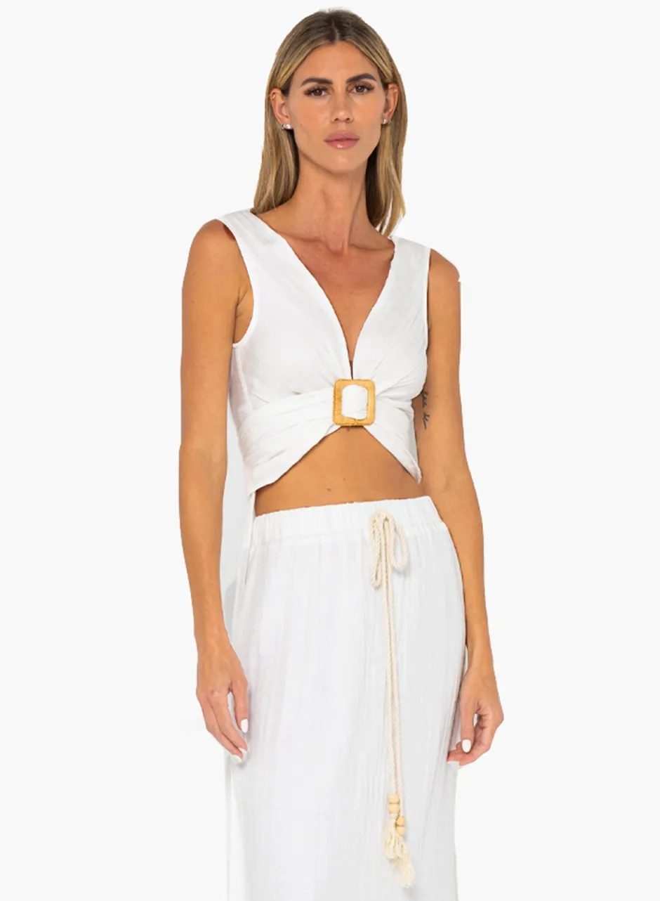 Clearance - Havana Maxi Skirt - White Long Skirts