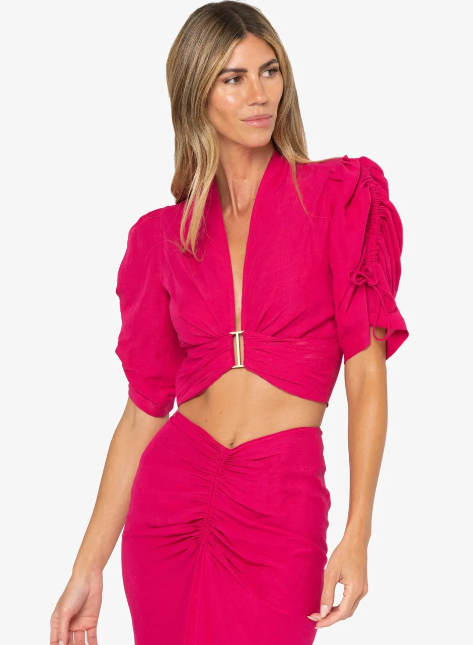 Hot - Ibiza Top - Berry Crop Tops