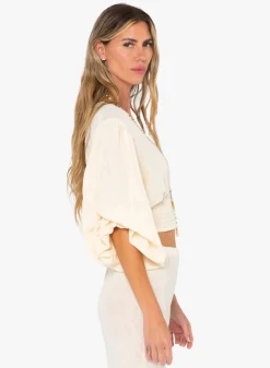 Clearance - Nava Top - Vanilla Crop Tops