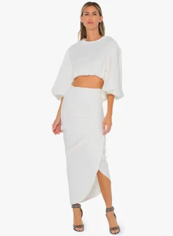 Sale - Noor Skirt - White Long Skirts