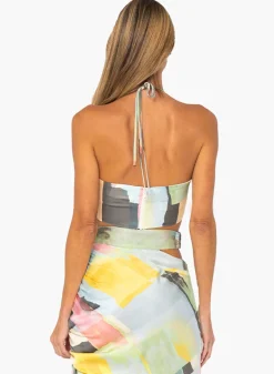 Discount - Nova Top - River Abstract Crop Tops