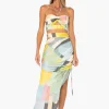Hot - Riva Skirt - River Abstract Long Skirts