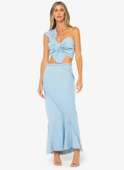 Hot - Sevy Skirt - Sky Long Skirts