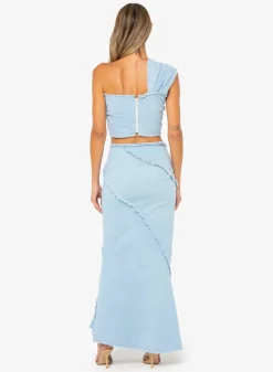 Hot - Sevy Skirt - Sky Long Skirts