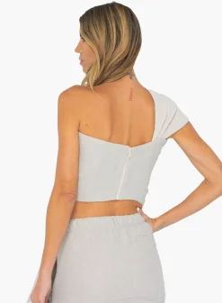 Outlet - Sol Bandeau - Grey/Oatmeal Crop Tops