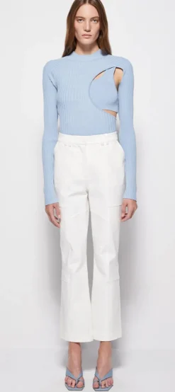 Best Jonathan - Jesslyn Cropped Flare Pants - White Flare | Pants