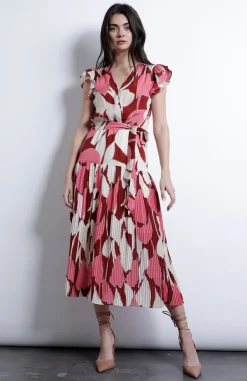 New - Celestina Print Dress - Hoja Multi Dresses | Long Dresses
