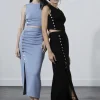 Fashion - Jade Knit Set In Multiple Colors Long Skirts | Crop Tops