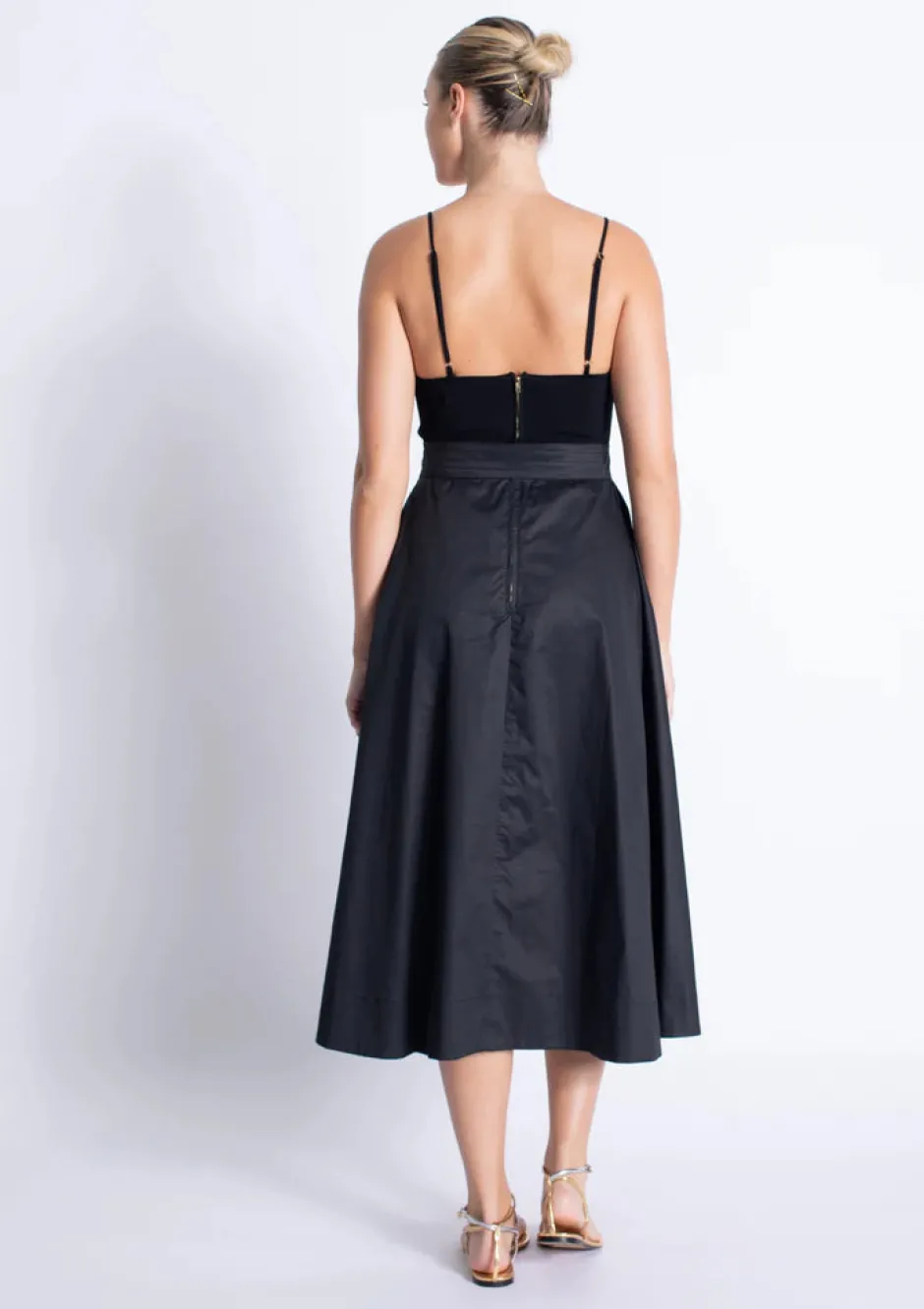 Discount - Phoenix Knit Combo Dress - Black Midi | Midi Dresses