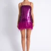 Online Karina Grimldi - Hecate Mini Dress - Magenta Dresses | Mini Dresses