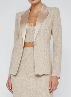 Discount - Clementine Lace Blazer - Doeskin Blazers
