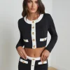 Sale - Adaline Colorblock Chic Swim Cardigan - Black Coverups | Sweaters & Knits
