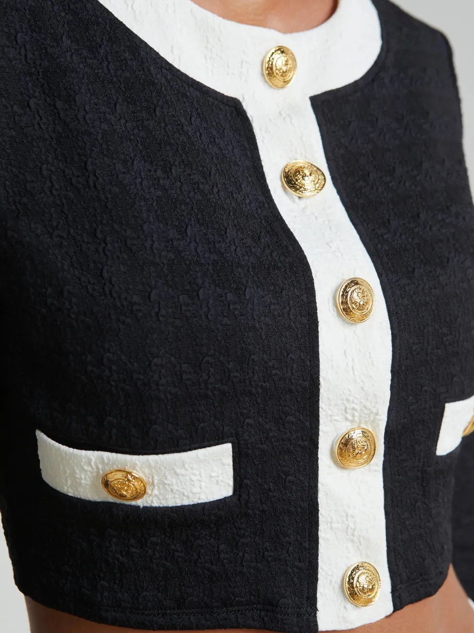 Sale - Adaline Colorblock Chic Swim Cardigan - Black Coverups | Sweaters & Knits