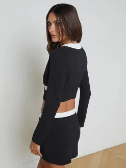 Sale - Adaline Colorblock Chic Swim Cardigan - Black Coverups | Sweaters & Knits