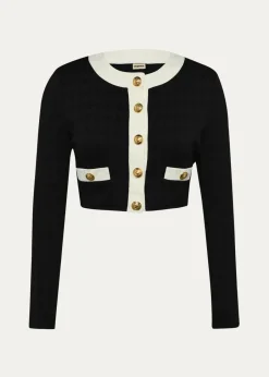Sale - Adaline Colorblock Chic Swim Cardigan - Black Coverups | Sweaters & Knits
