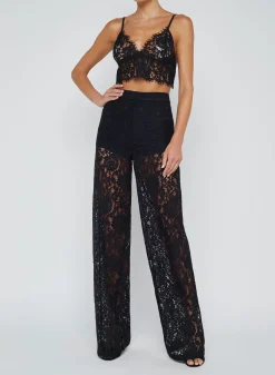Sale L’agence - Aislin Lace Bralette - Black Crop Tops
