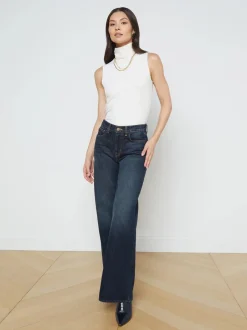 Online L’agence - Alicent HR Sneaker Wide Leg - Grainer Flare | High-Rise