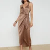 New L’agence - Amilia Silk Wrap Dress - Sparrow Dresses | Midi