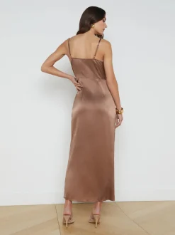 New L’agence - Amilia Silk Wrap Dress - Sparrow Dresses | Midi