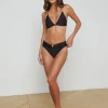 Hot - Annabelle Triangle Bikini Top - Black/Gold Coin Bikini