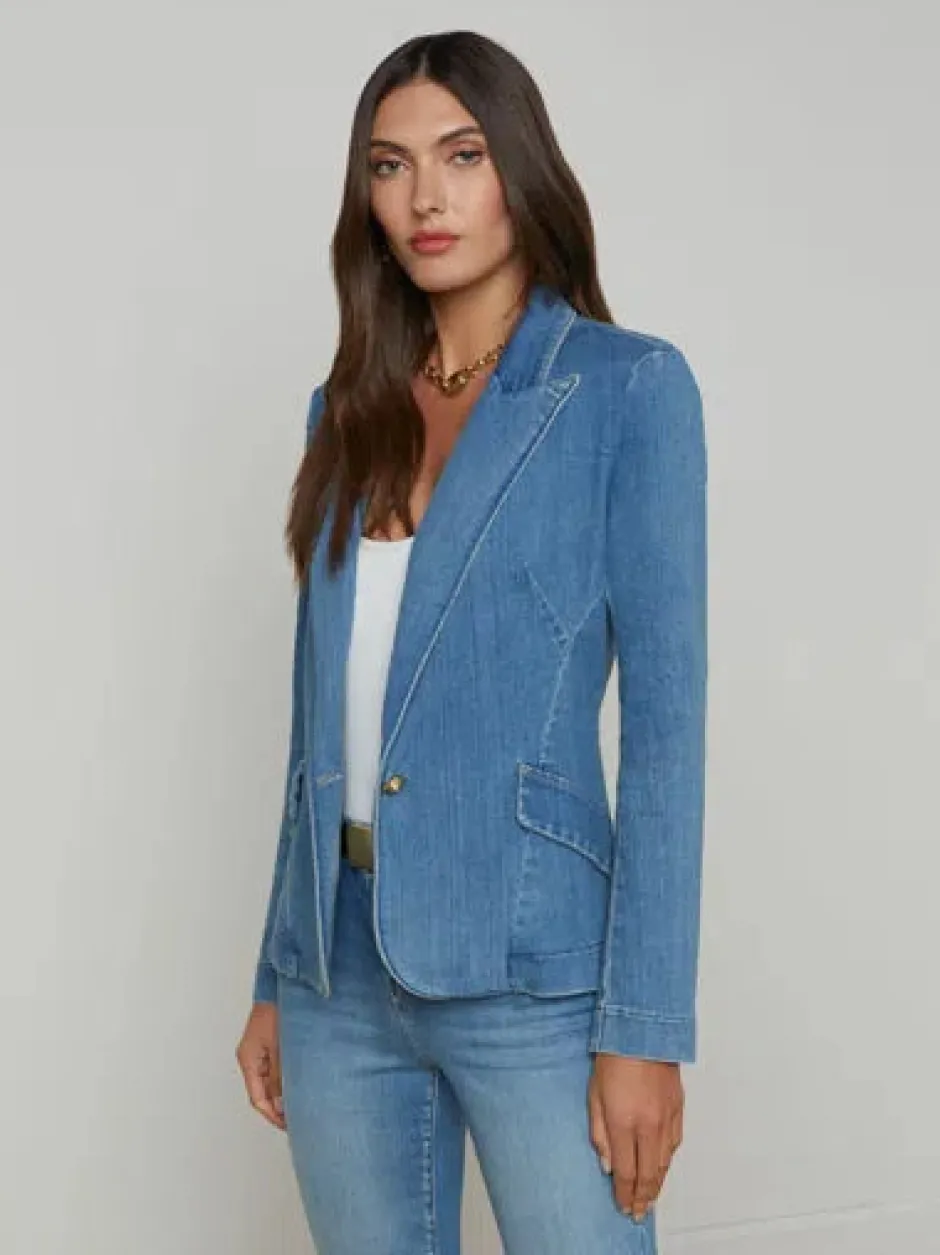 Discount L’agence - Baldwin Denim Blazer - Provo Blazers