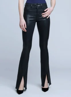 Outlet L’agence - Beatrix Coated Jean - Noir Coated Denim | All Denim