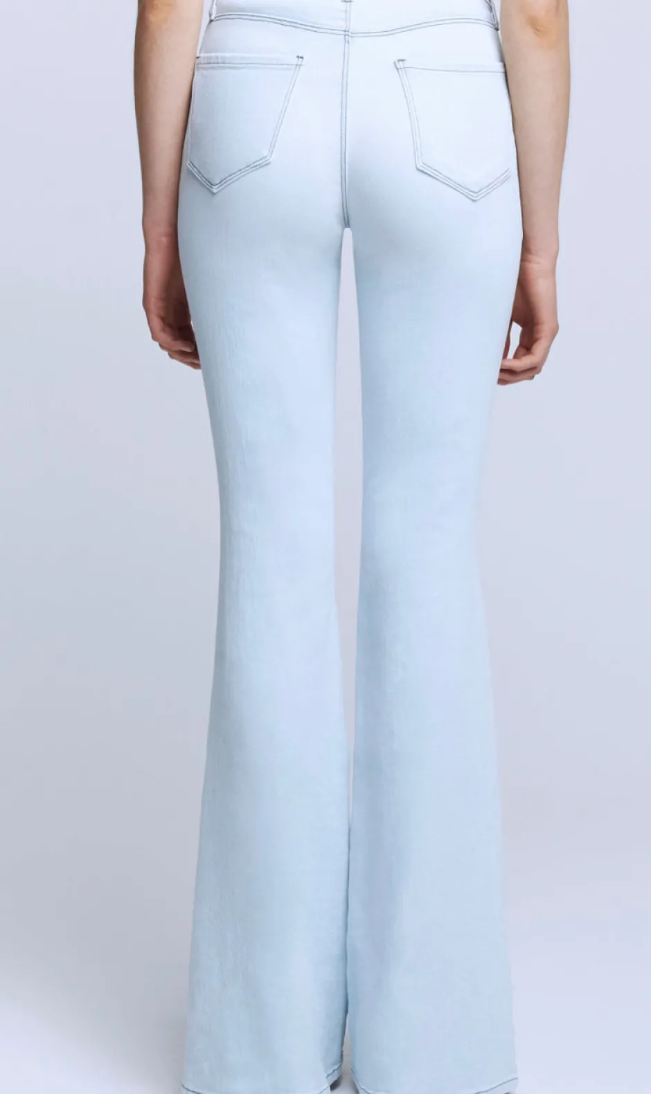 Online - Bell H/R Flare - Bleach Down Denim | All Denim