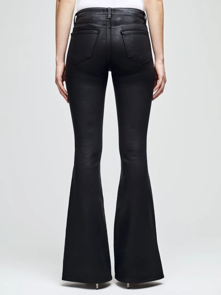 Discount - Bell H/R Flare - Noir Coated Denim | All Denim