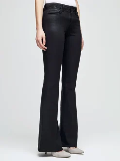 Discount - Bell H/R Flare - Noir Coated Denim | All Denim