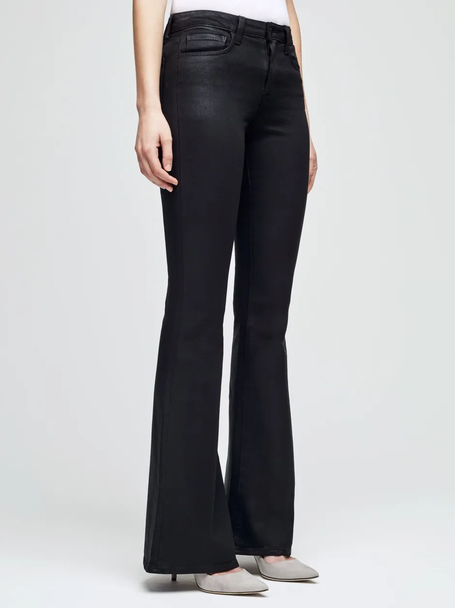 Discount - Bell H/R Flare - Noir Coated Denim | All Denim