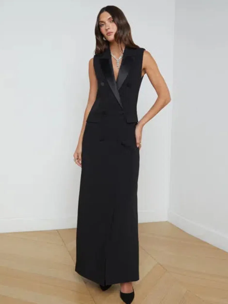 Online L’agence - Calliope Blazer Gown - Black Dresses | Long Dresses