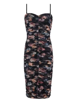 Hot L’agence - Caprice Dress - Black Lack Multi Vintage Oil Flower Florals | Floral Dresses