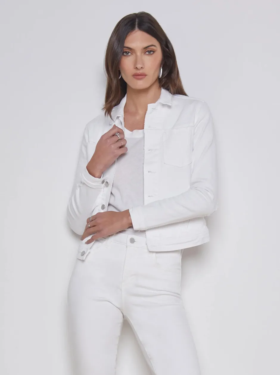 Online - Celine Denim Jacket - Blanc Destruct Denim | All Denim