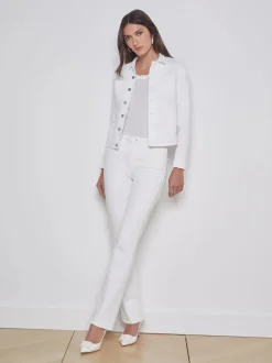 Online - Celine Denim Jacket - Blanc Destruct Denim | All Denim