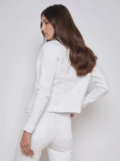 Online - Celine Denim Jacket - Blanc Destruct Denim | All Denim