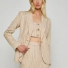 Discount L’agence - Chamberlain Blazer - Tan/Brown Pinstripe Blazers