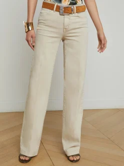Outlet - Clayton Wide-Leg Pant - Biscuit Denim | All Denim