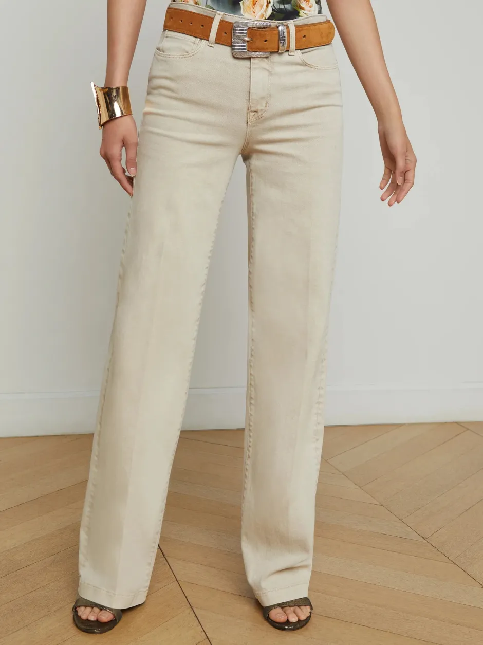 Outlet - Clayton Wide-Leg Pant - Biscuit Denim | All Denim