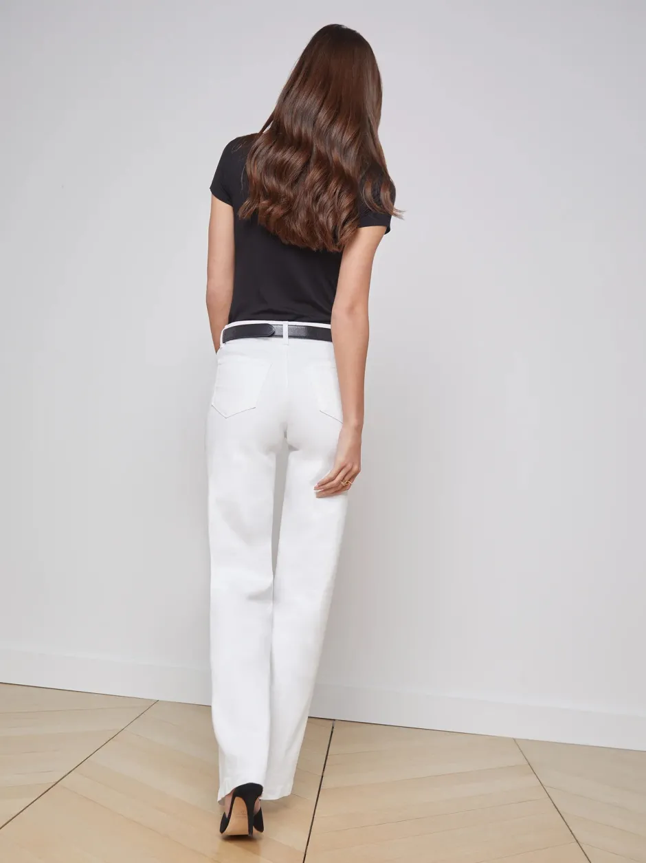Outlet L’agence - Clayton Wide-Leg Jean - Blanc Denim | All Denim