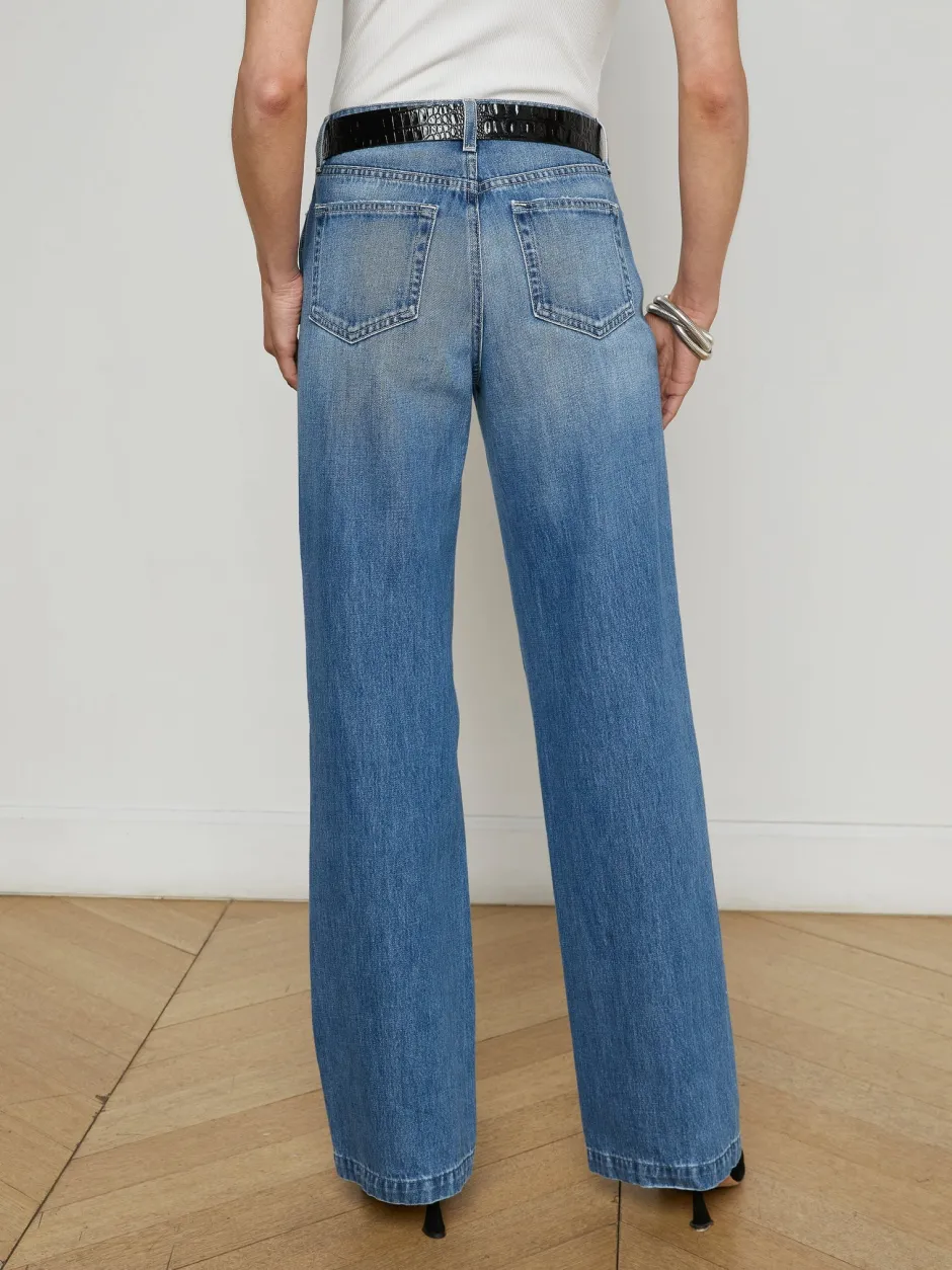 Clearance - Clayton Wide-Leg Pant - Woodrow Denim | All Denim