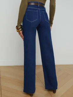 Outlet L’agence - Clayton Wide-Leg Jean - Newport Denim | All Denim