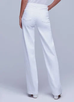 Outlet L’agence - Clayton Wide-Leg Jean - Blanc Denim | All Denim