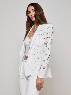 Fashion L’agence - Clementine Lace Blazer - White Blazers