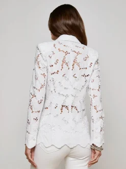 Fashion L’agence - Clementine Lace Blazer - White Blazers