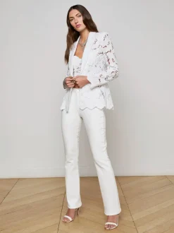 Fashion L’agence - Clementine Lace Blazer - White Blazers