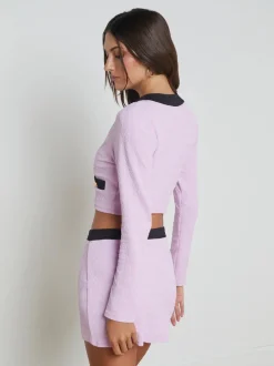 Online - Coco Colorblock Chic Mini Skirt - Light Violet Coverups | Mini Skirts